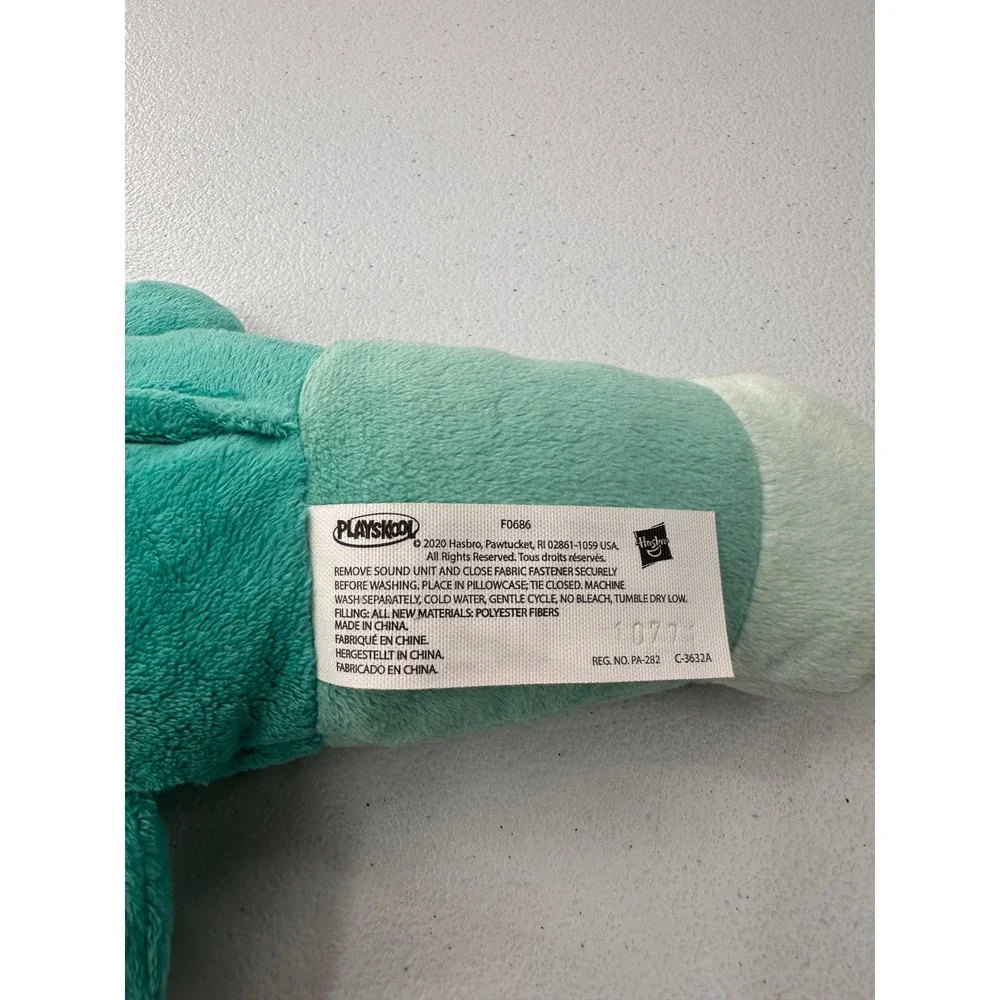 Playskool Gloworm Plush Stuffed Animal Teal Green Sleep Toy 11 Inch Kids Nursery